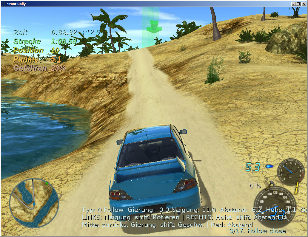 Stunt Rally 2.4 - Strecke I7-Moses