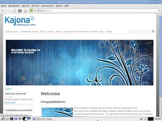 Kajona-Live-CD Kajonix 2.0 mit Kajona-Version 4.0 - Demo